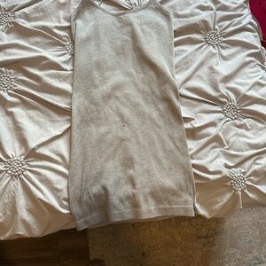 Ardene Light Gray Ribbed Knit Top